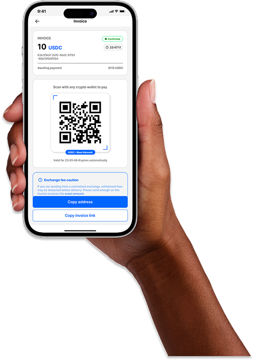 Mobile invoice checkout preview